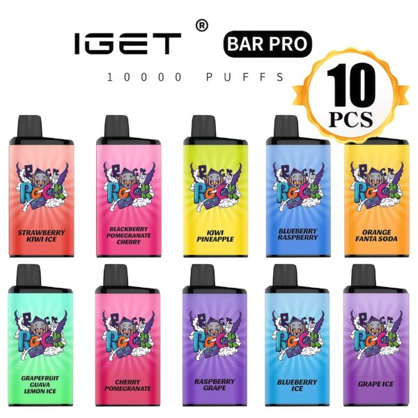 IGET BAR Pro （10,000 Puffs ）10pcs